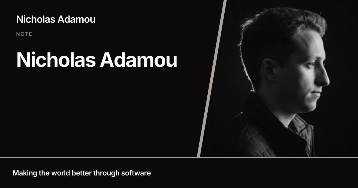 Nicholas Adamou social card